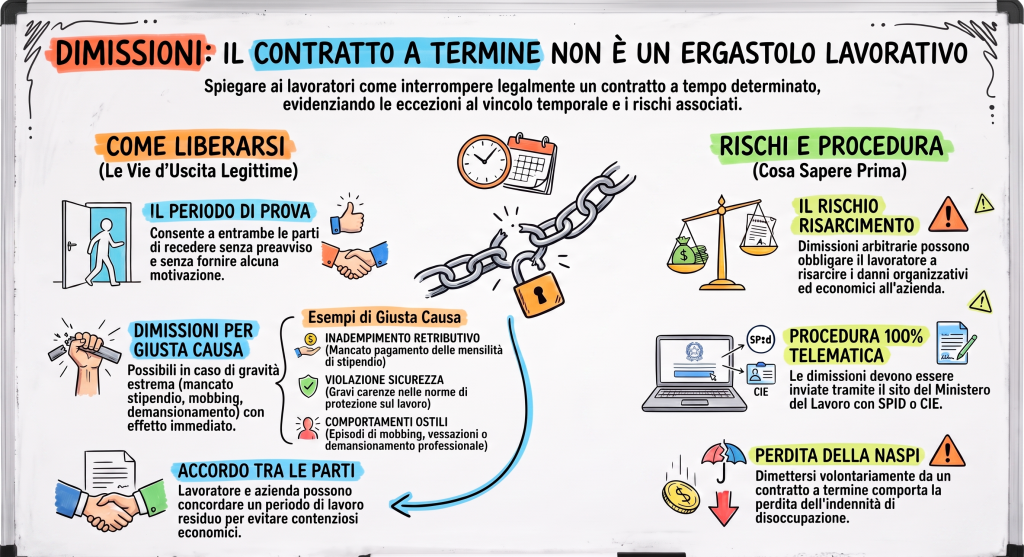 Quanto rischia chi si dimette da un contratto a tempo determinato - Studio Baroldi