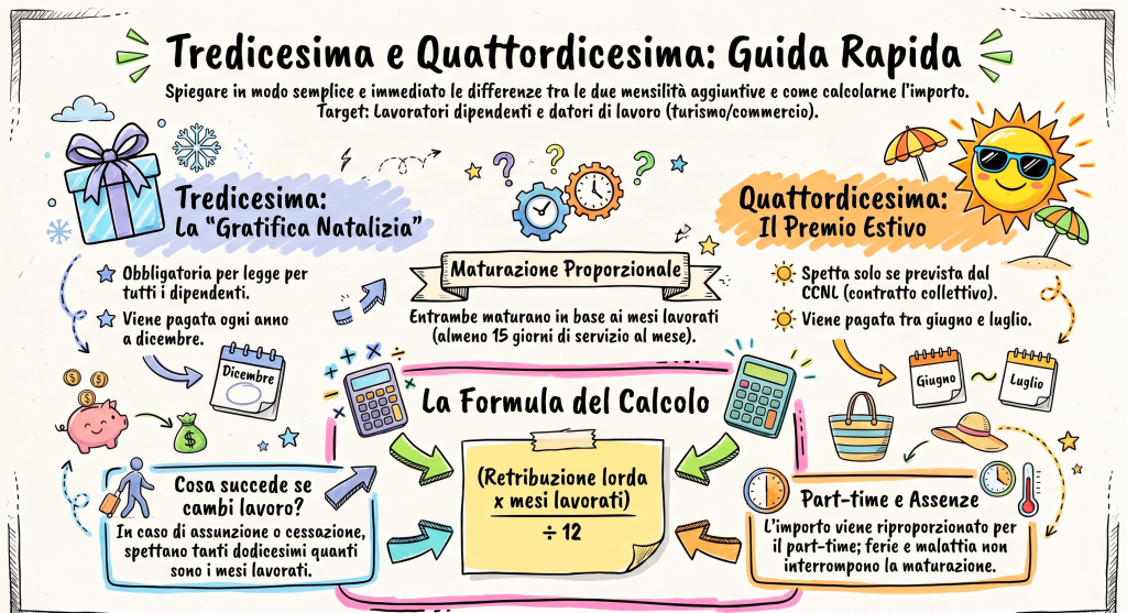 DIFFERENZA TRA TREDICESIMA E QUATTORDICESIMA: GUIDA COMPLETA